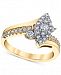 Diamond Marquise-Cluster Twist Engagement Ring (5/8 ct. t. w. ) in 14k Gold