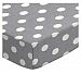 SheetWorld Fitted Bassinet Sheet - Polka Dots Grey - Made In USA