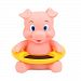 GuDoQi Water Thermometer Cute Animal Baby Bath Tub Thermometer Floating Toy Bath Thermometer For Baby Pink