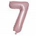 NUOLUX 32 Inch Rose Gold Number Balloon Party Festival Decorations Birthday Anniversary Jumbo Foil Balloons Party Supplies Photo Props with Hole(7)
