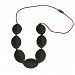 Jellystone -Caru Necklace Smokey Black with Scarlet Red cord