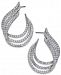 Danori Silver-Tone Pave Triple Hoop Earrings, Created for Macy's