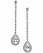 Danori Silver-Tone Teardrop Crystal Linear Drop Earrings, Created for Macy's
