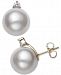 Belle de Mer Cultured Freshwater Pearl (11mm) & Diamond (1/5 ct. t. w. ) Stud Earrings, Created for Macy's