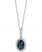 Effy Diamond Halo Pendant Necklace (1/2 ct. t. w. ) in 14k White Gold