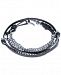R. t. James Men's Leather & Chain Wrap Bracelet, Created for Macy's