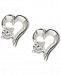 Giani Bernini Cubic Zirconia Heart Stud Earrings in Sterling Silver, Created for Macy's