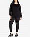 City Chic Trendy Plus Size Studded-Sleeve Sweater