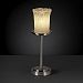 GLA-8799-16-GLDC-MBLK-LED1-700 - Justice Design - Dakota - One Light Tall Table Lamp GLDC: Gold with Clear Rim Glass Shade Matte BlackCylinder/Rippled Rim - Veneto Luce