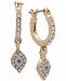 lonna & lilly Gold-Tone Pave Mini Hoop Drop Earrings