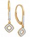 Diamond Square Drop Earrings (1/10 ct. t. w. ) in 10k Gold