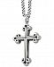 King Baby Men's Scroll Cross Pendant Necklace in Sterling Silver