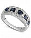 Sapphire (3/4 ct. t. w. ) & Diamond (1/4 ct. t. w. ) Ring in 14k White Gold, Also Available in Ruby