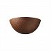CER-1355-SLTR-GU24 - Justice Design - Large Quarter Sphere Sconce Tierra Red Slate Finish (Textured Faux)Textured Faux - Ambiance