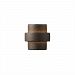 CER-2215W-TRAM - Justice Design - Large Step Outdoor Sconce Mocha Travertine Finish (Textured Faux)Textured Faux - Ceramic