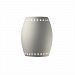 CER-9045-CRK-SHOL-GU24 - Justice Design - Sun Dagger Pillowed Cylinder Opn Top and Btm Sconce White Crackle Finish (Glaze)Glazed - Sun Dagger
