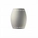 CER-9045W-CKS-SUNB - Justice Design - Sun Dagger Pillowed Cylinder Opn Top and Btm Outdoor Sconce Sienna Brown Crackle Finish (Glaze)Glazed - Sun Dagger Collection