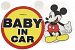Mickey BABY IN CAR swing messages WD-148