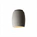 CER-6135W-VAN - Justice Design - Flush-mount Curved W/ Perfs Outdoor Vanilla Gloss Finish (Glaze)Glazed - Radiance
