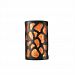 CER-7445-ANTC-GU24-DBAL-MICA - Justice Design - Small Cobblestones Open Top and Bottom Sconce Anique Copper Finish (Smooth Faux)Smooth Faux - Ambiance