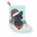 Black Scottish Terrier Small Christmas Stocking