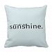 You Are My Sunshine Light Blue Typography Pillow