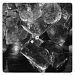 Black and White Ice Creative Photography Square Wall Clock