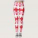 Abstract Red, Pink and White Leggings