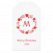 Red Watercolor Christmas Wreath Gift Tags