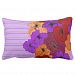 Purple Pinstripe Flower Lumbar Pillow