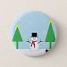 Christmas Snowman Pinback Button