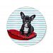 French Bulldog Puppy Portrait Classic Round Sticker
