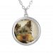 Yorkshire Terrier Dog Silver Plated Necklace