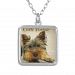 Yorkshire Terrier Dog Silver Plated Necklace