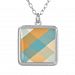 Colour Squares Silver Plated Necklace