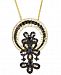 Effy Black and White Diamond Flower Necklace in 14k Gold (1-1/6 ct. t. w. )