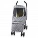 [Manito] Small Size Melange Padding Cover / Cover for Especially Lightweight Baby Stroller and Pushchair, Premium Padding Winter Weather Shield (Dia_black grey)