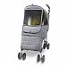 [Manito] Melange Padding Alpha Cover / Cover for Baby Stroller and Pushchair, Premium Padding Winter Weather Shield / For basic type strollers (Block_black grey)