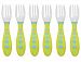 Gerber Stainless Steel Tip Kiddy Cutlery Forks - 6 Pack, Green
