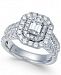 Diamond Emerald Cut Halo Engagement Ring (2 ct. t. w. ) in 14k White Gold