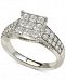 Diamond Square Cluster Engagement Ring (1-1/2 ct. t. w. ) in 14k White Gold