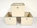 Fabric Storage Bin in Beige - Set of 3 by Proman Products