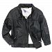 LJYH Boys leather jacket children's motorcycle leather zipper coat Black T7-8