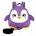 Toddler Baby Safety Harness Backpack, hibote Anti-lost Child Strap Shoulder Mini Bag with Reins Lash purple penguin