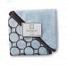 Swaddledesigns- Terry Velour Baby Washcloth Set - Very Light Blue With Pastel Blue Mod Squares