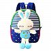 Toddle Children Backpack, hibote Prewalker Baby Animal Kids Bag with 3D Removable Puppy Doll Blue Rabbit