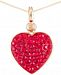 Simone I. Smith Crystal Heart Pendant Necklace in 18k Gold over Sterling Silver