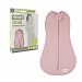 Woombie Original One-Step Baby Swaddle - Easy To Use Natural Approach to Swaddling - Stretchy But Snug Breathable Fabric - Pink Posey (Heathered Pink) - Big Baby 14-19 lbs by Woombie