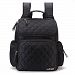 Gavarnie Diaper Backpack Smart Organizer Baby Nappy Bag Backpack with Insulated Pockets, Changing Pad, Stroller Straps, Fashion Lattice Quilted, Water Resistant Travel Daypacks for Women Men, Black
