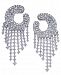 Joan Boyce Silver-Tone Crystal Chandelier Earrings